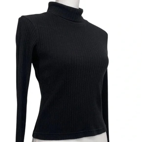 INSTANT ACTION / Black Turtleneck Sweater / Medium - Picture 1 of 7